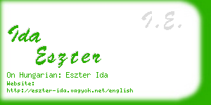 ida eszter business card
